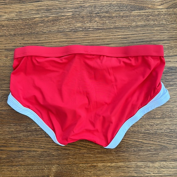 Gregg Homme Swim Mens Gregg Homme Red And White Boxer Brief Swim